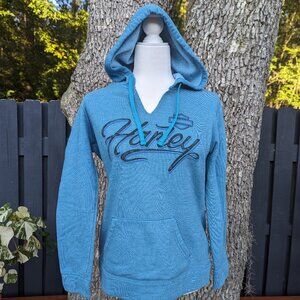 Harley Davidson blue hooded sweatshirt